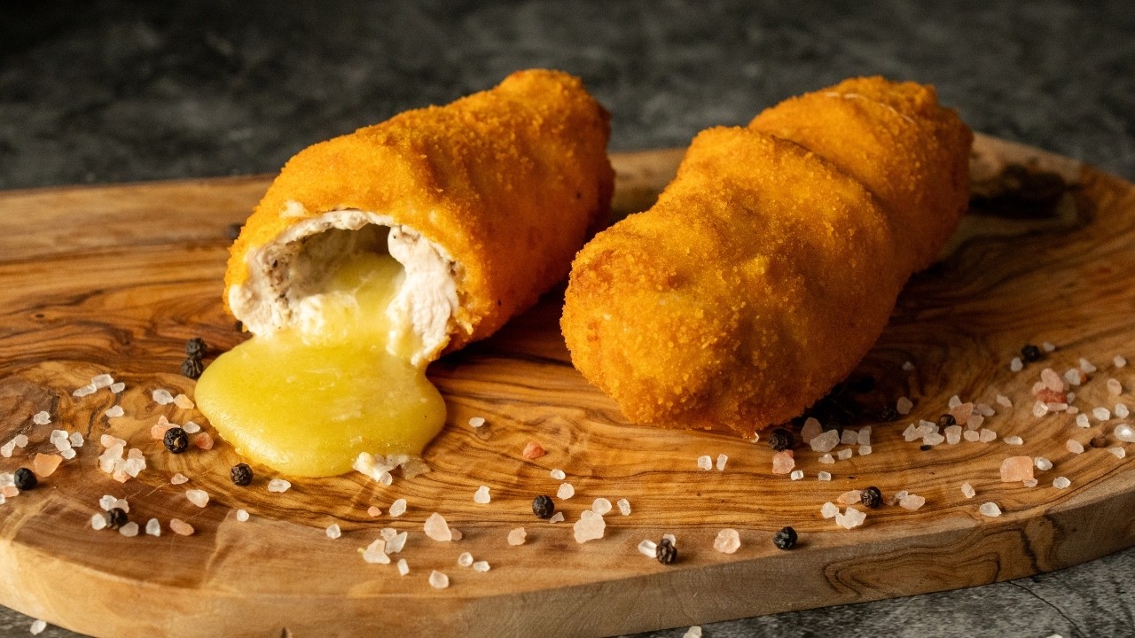 Crispy Chicken Kiev Style with Cheddar