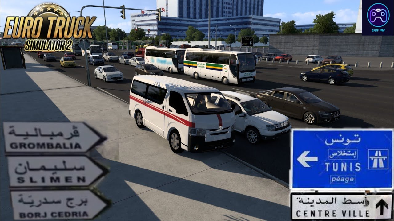 🚛 Euro Truck Simulator 2 Tunisia Map من تونس الى ڨرمبالية