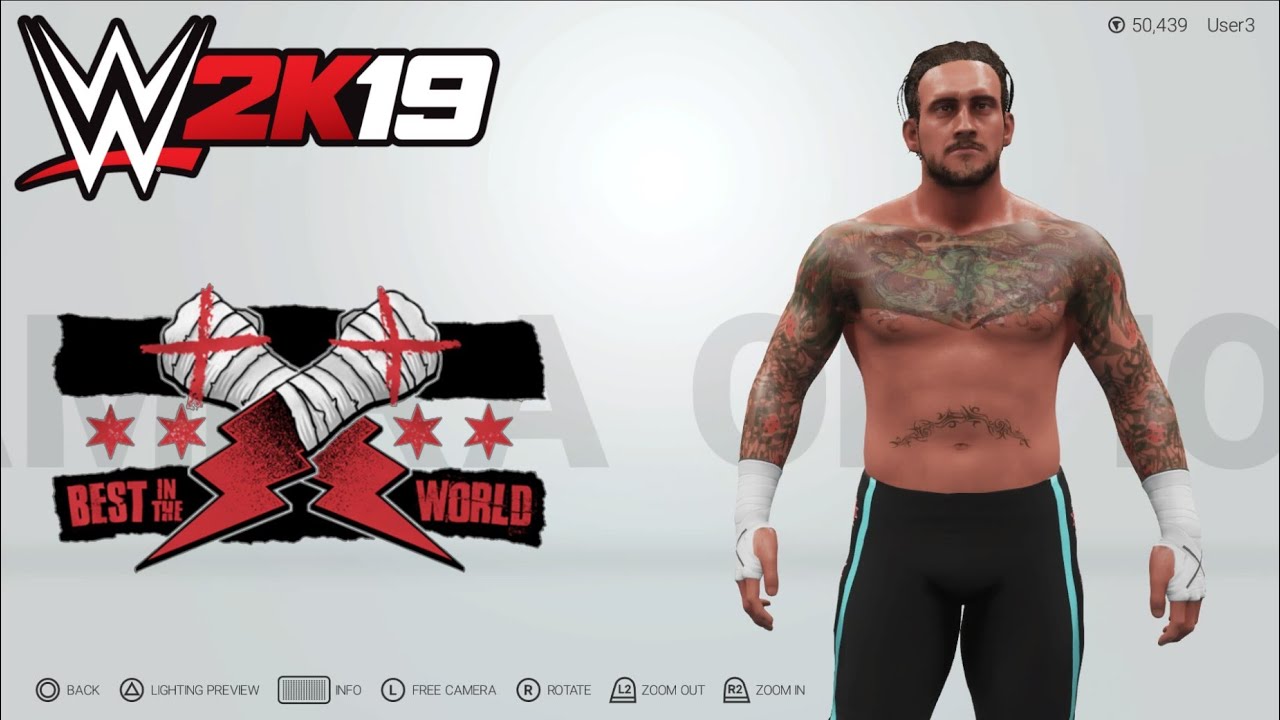 WWE 2K19 ps4/xbox one CM Punk caw