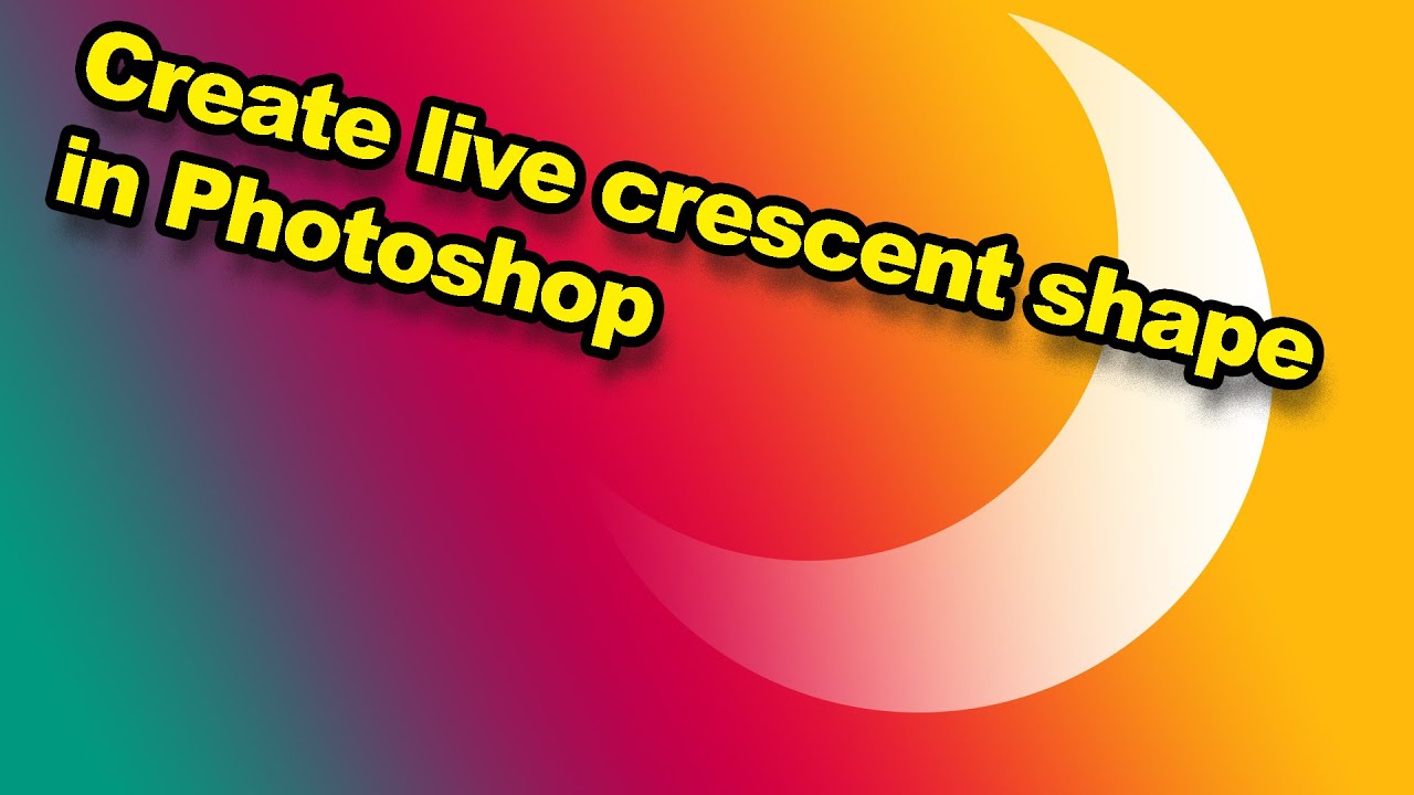 Photoshop: How to create crescent shapes in Photoshop