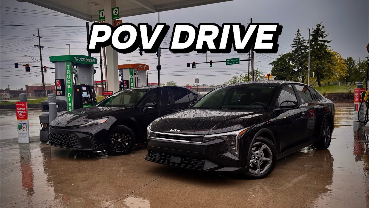 POV DRIVE ~ SLIDING ON THE HIGHWAY IN MY 2025 TOYOTA CAMRY SE WITH A 2025 KIA K4 🫣‼️(STAY TILL END)