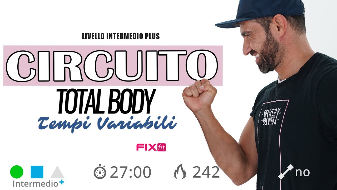 Esercizi Total Body A Corpo Libero - Allenamento a Circuito Senza Salti