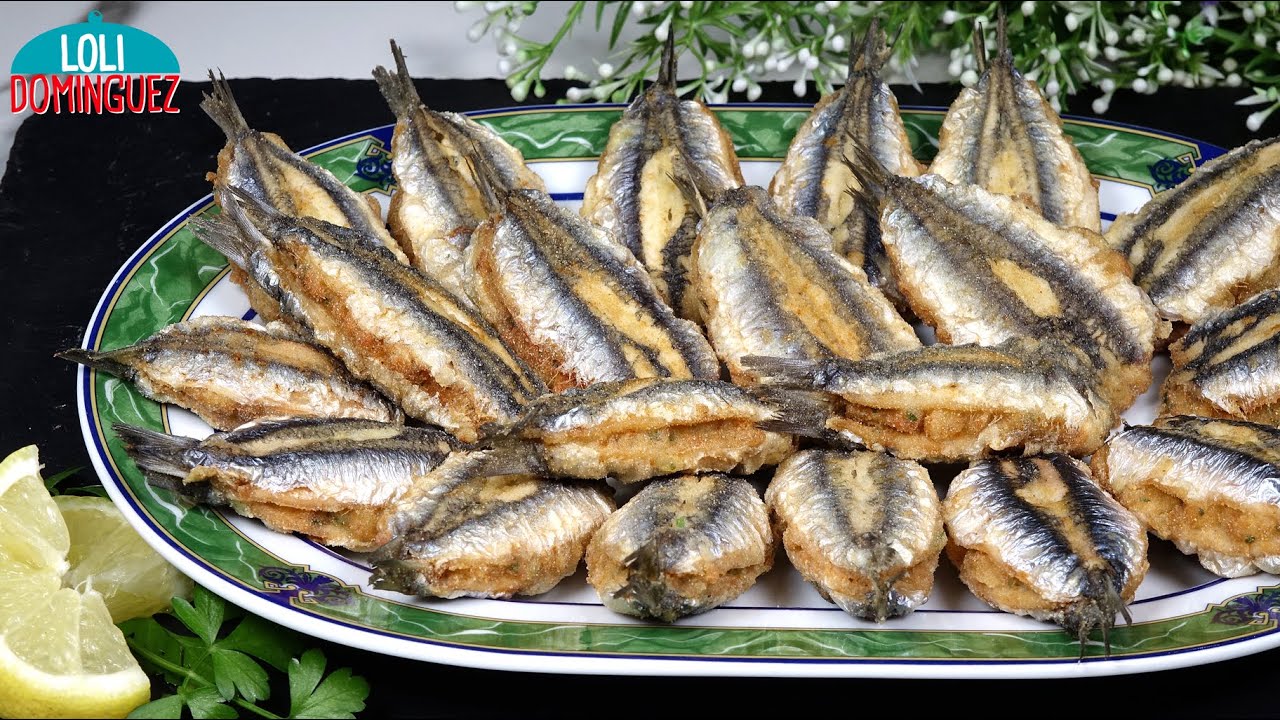 BOQUERONES RELLENOS RECETA TRADICIONAL. Riquísimos boquerones con un relleno jugoso y muy sabroso.