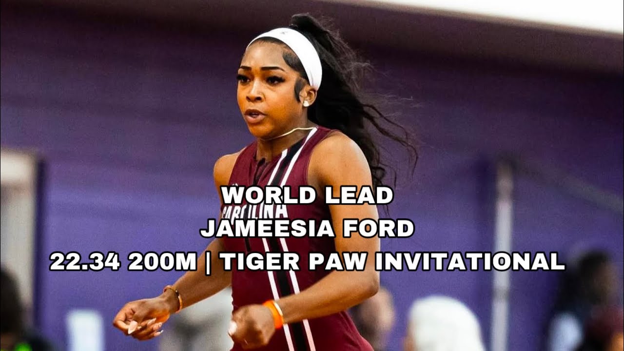 JaMeesia Ford drops (22.34s) indoor 200m World lead/Meet record @Tiger Paw Invitational 2025
