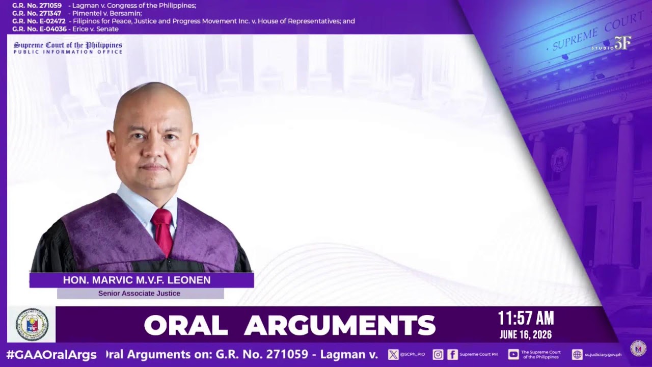 SUPREME COURT: ORAL ARGUMENT HEARING
