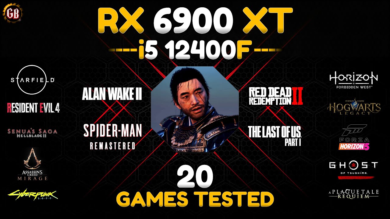 RX 6900 XT + i5 12400F - 20 Games Tested - Almost No Bottleneck...