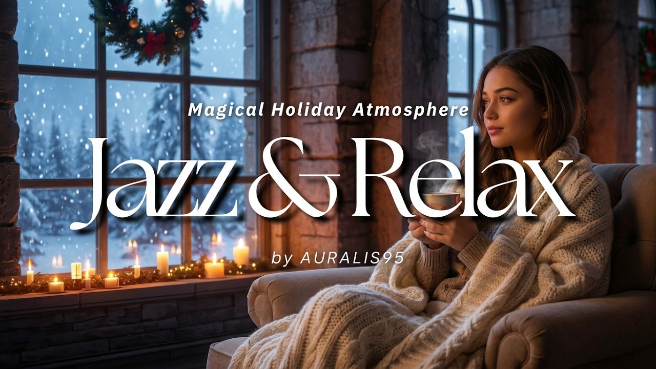 Snowy Castle Christmas Jazz Ambience | Cozy Winter Study Music & Magical Holiday Atmosphere