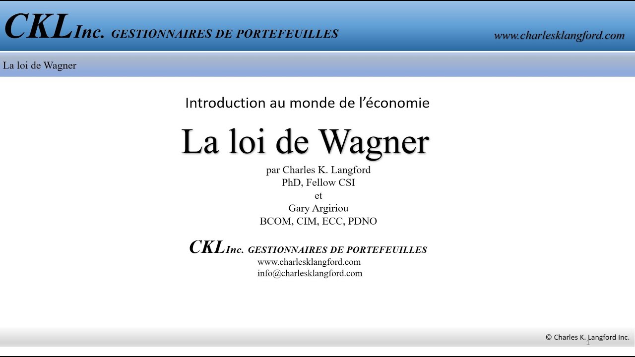 The CKL Times #86 - La loi de Wagner