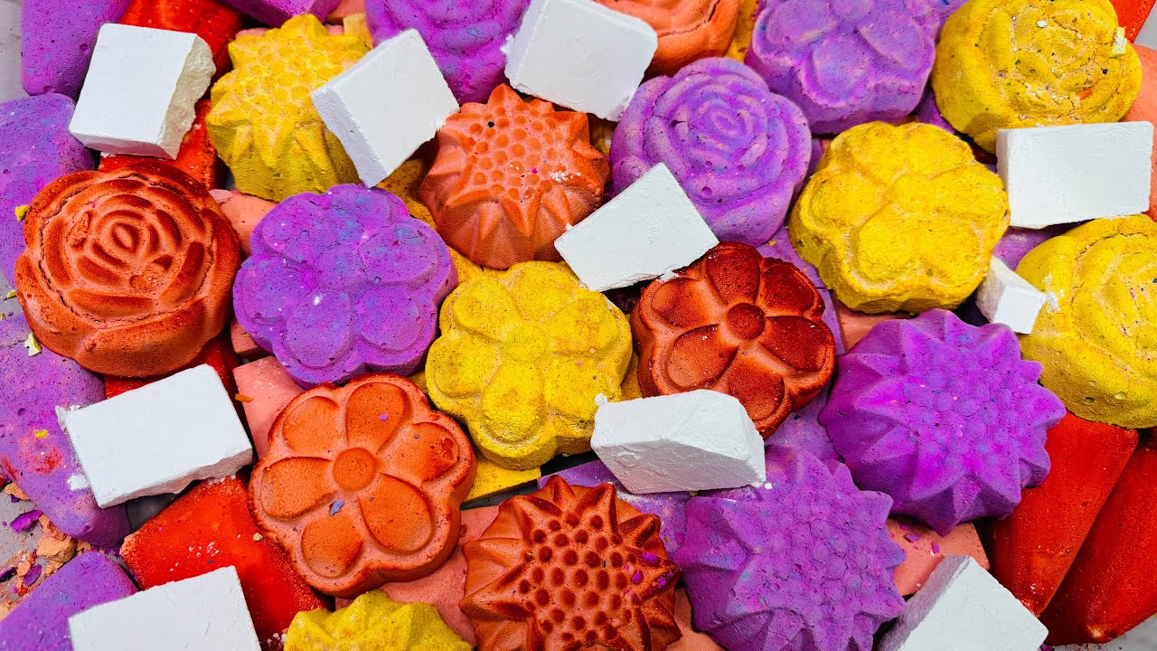 Variety Chalk ASMR Video |  Dyed Chalk ASMR Bars 