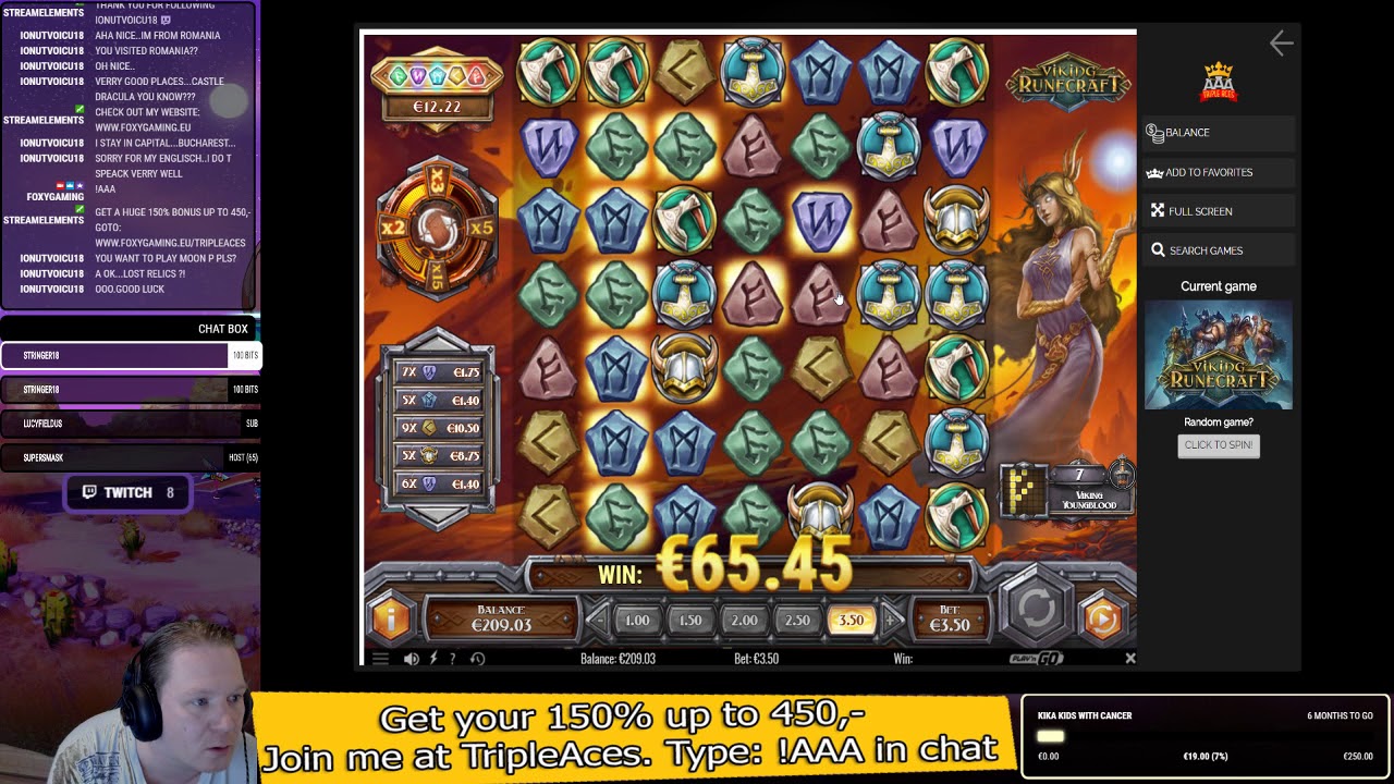Super big win on Viking Runecraft at tripleaces casino