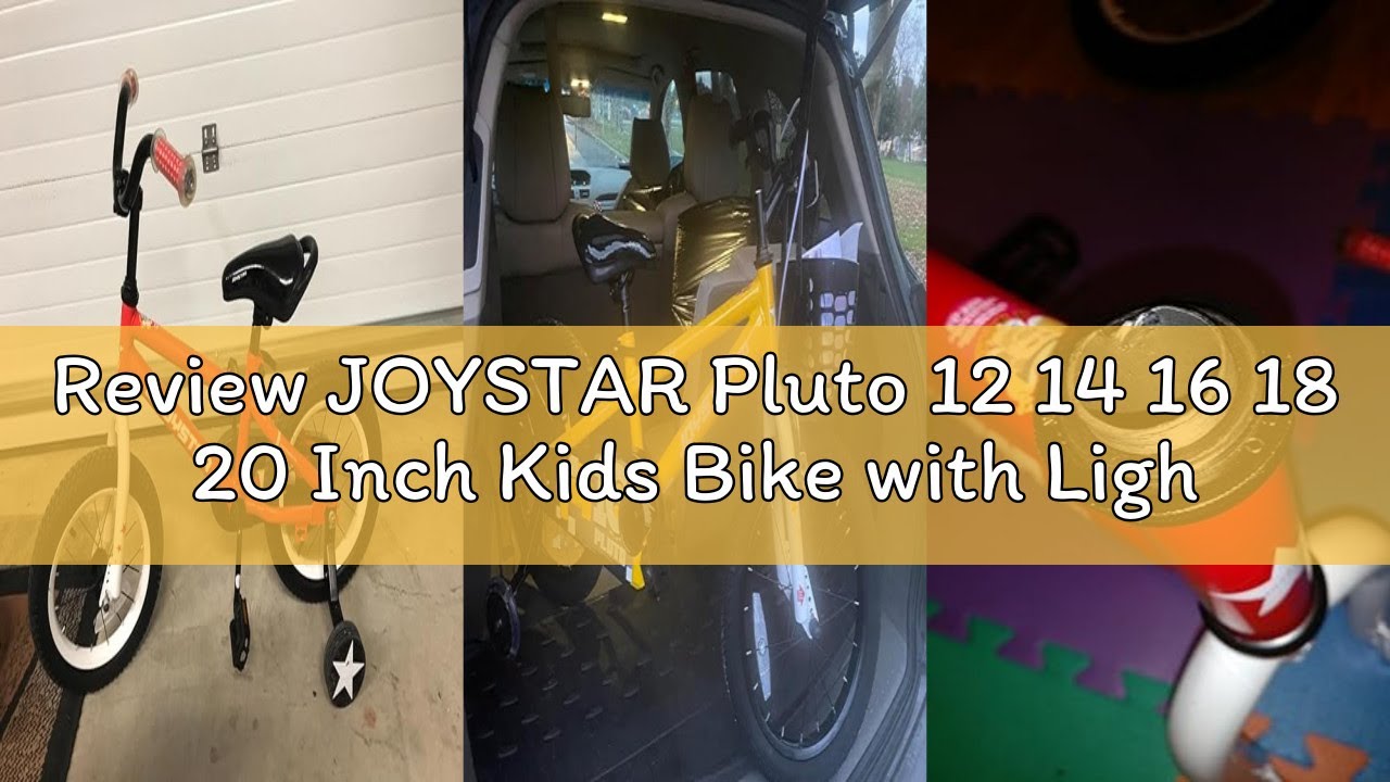 Review JOYSTAR Pluto 12 14 16 18 20 Inch Kids Bike with Light Up Training Wheels, Kids' Bicycle for