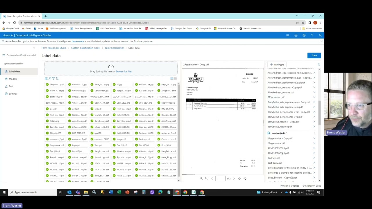 Microsoft Azure Document Intelligence Custom Classification Models