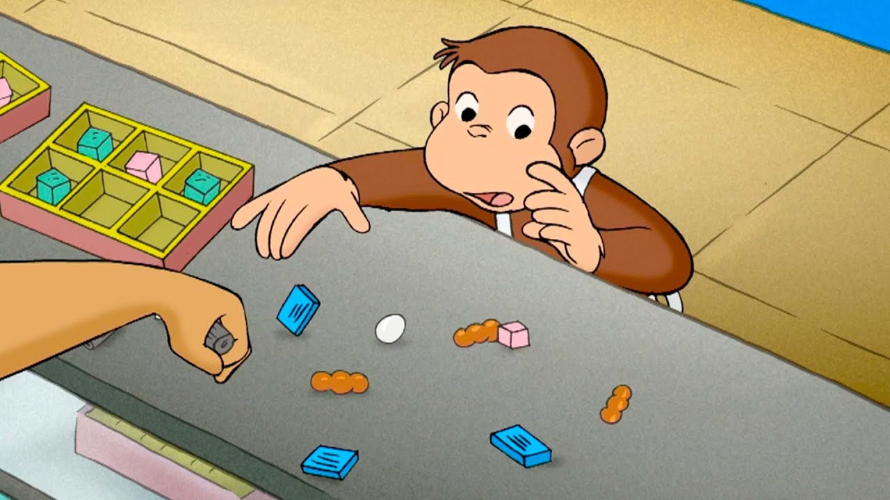 George gestisce un negozio di caramelle 🐵 Curioso Come George 🐵 Cartoni per Bambini
