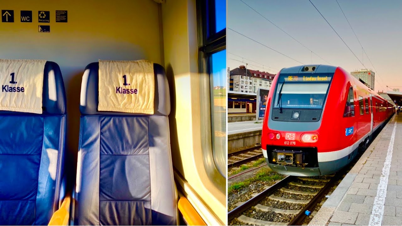 Mit der Br 612 RE70 durchs Allg&auml;u in der 1. Klasse von Lindau-Reutin nach M&uuml;nchen Hbf Vmax. 160 km/h