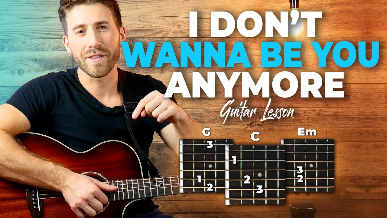 idontwannabeyouanymore Guitar Tutorial (Billie Eilish) Easy Chords Guitar Lesson