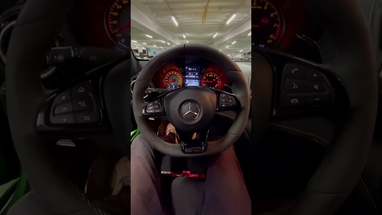 AMG GTR with Renntech exhaust revving cockpit view and exterior view #Shorts