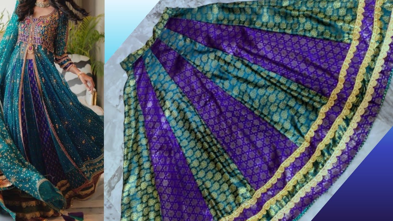 Pannel lehenga /chata putti bridal lehenga cutting and stitching