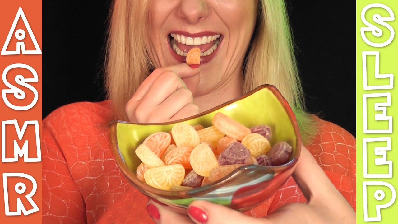 Непрерывные звуки ACMP твердых конфет | Поедание конфет - часть 16 - ASMR Hard Candy eating