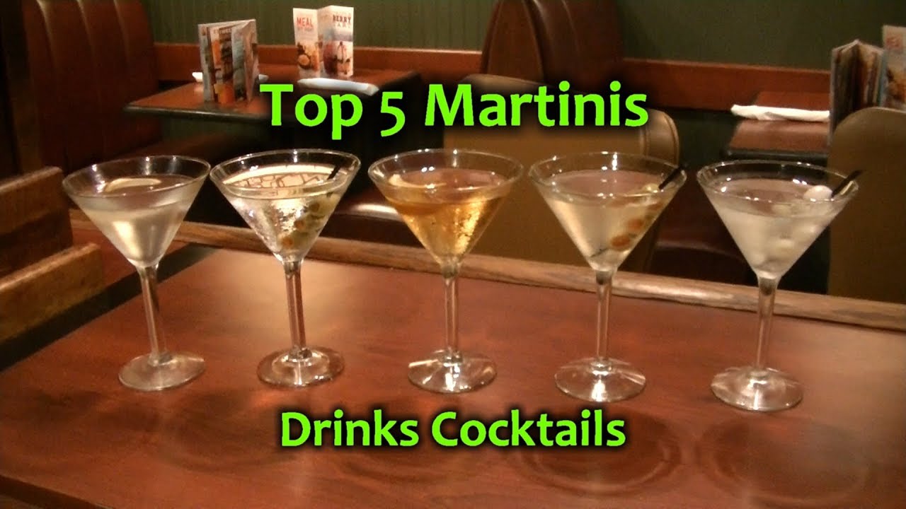 Топ-5 лучших мартини, лучшие коктейли с мартини, лучшие напитки