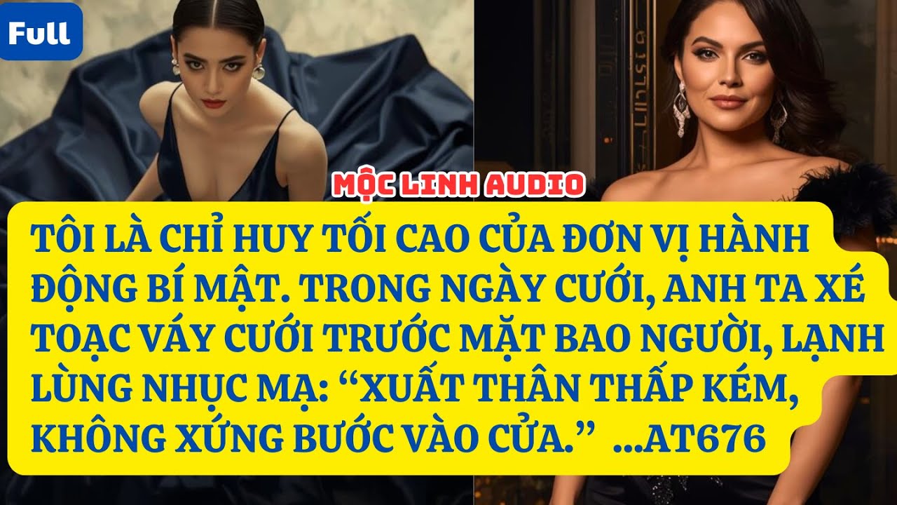 TÔI LÀ CHỈ HUY TỐI CAO CỦA ĐƠN VỊ HÀNH ĐỘNG BÍ MẬT. TRONG NGÀY CƯỚI, ANH TA XÉ TOẠC VÁY   ...AT676 .