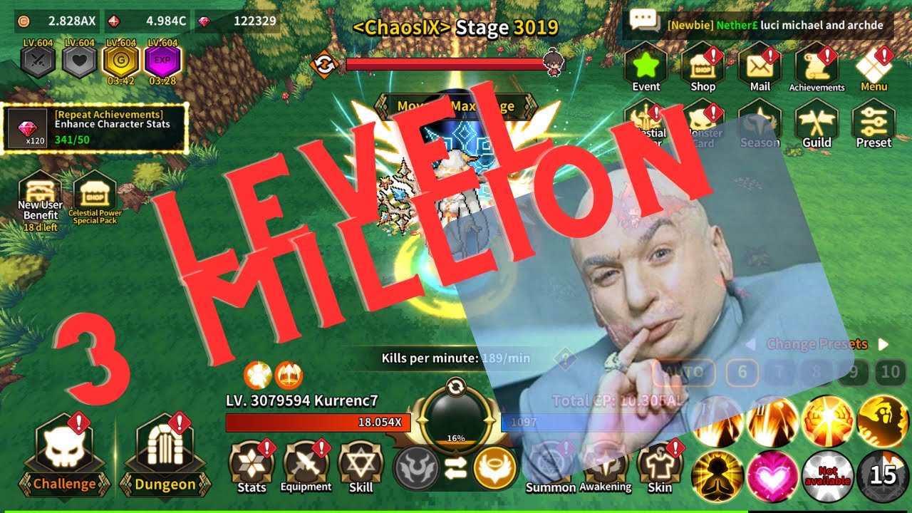 Demigod Idle 🤌What a Level 3 MILLION 100% F2P account looks like 🤌All stats showcase 🤌 F2P