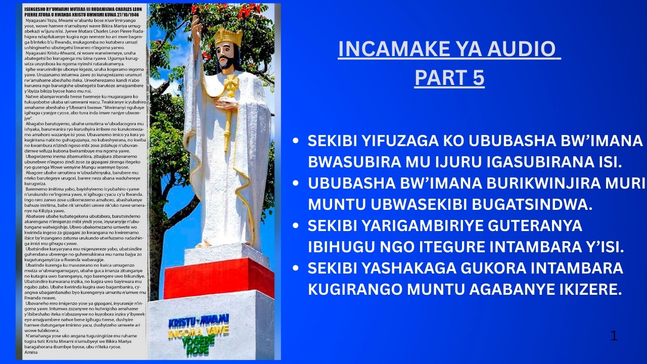 GUTSINDWA K'UBUBASHA BWASHAKAGA KURIMBURA ISI PART 5