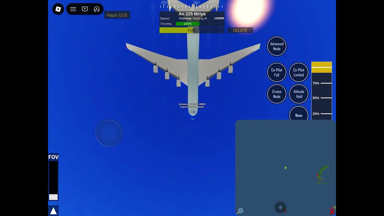 Trying to go to the edge of this flight sim