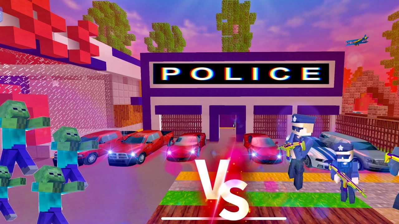 Zombies vs police! Zombies attacked the city police try to eliminate them