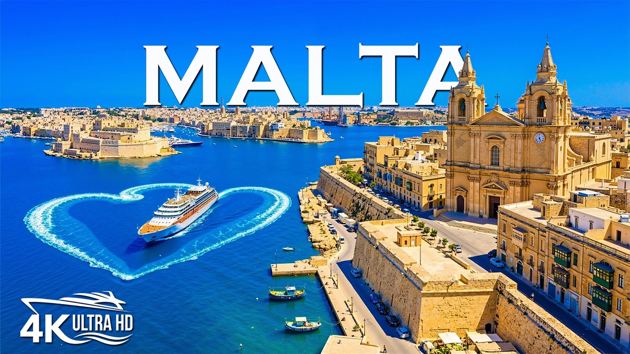 [4K] Malta 🇲🇹 | Mediterranean Coast, Valletta & Island Deep House Escape