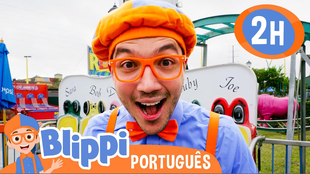 Blippi Pula Como Um Sapo! 🐸 2 HORAS DO BLIPPI! 🟠 Vídeos Educativos para Crianças
