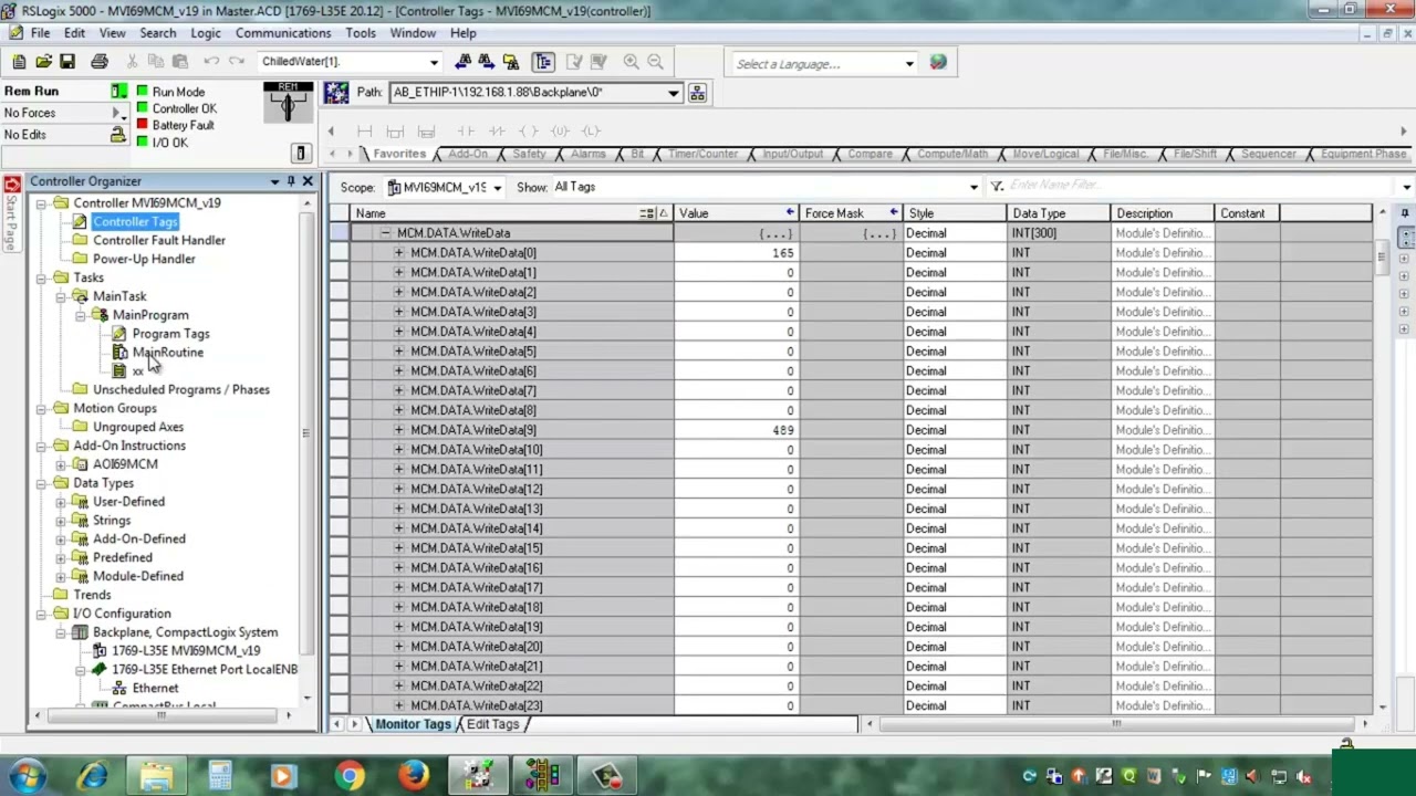 Prosoft MV169MCM Modbus Data Xchange With AB CompactLogix & MicroLogix1400 (Part-2)