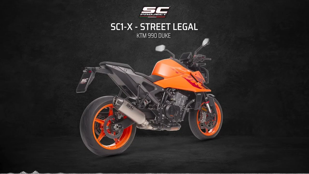 Sound comparison of KTM-990DUKE with SC-PROJECT exhaust's-SC1-X/S1-R/SC-1R/SC-1-X/CR-T #automobile