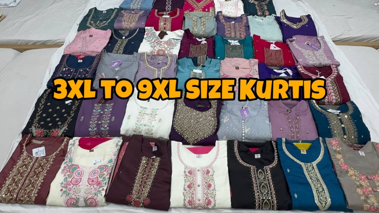 Chickpet Wholesale PLUS SIZE Umbrella Kurtis, Kurti sets & Gowns. Single piece courier avail.