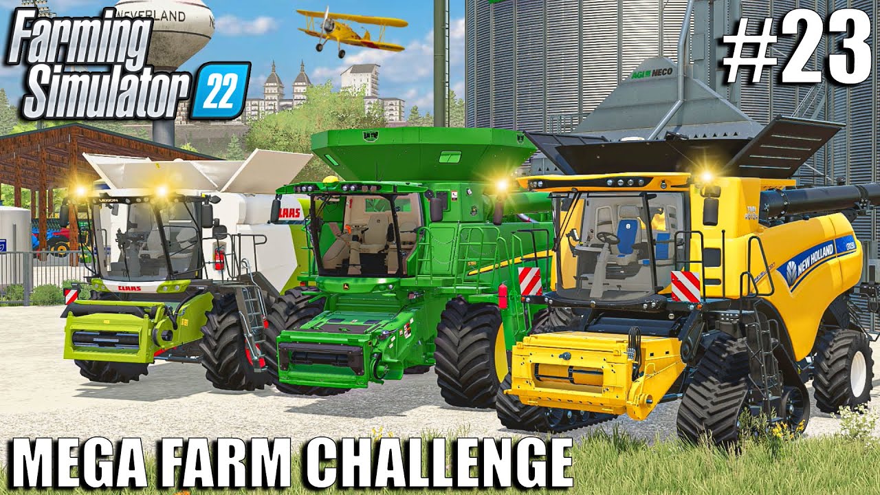 Starting THE BIGGEST Harvest OF THE YEAR | MEGA FARM Challenge | Farming Simulator 22