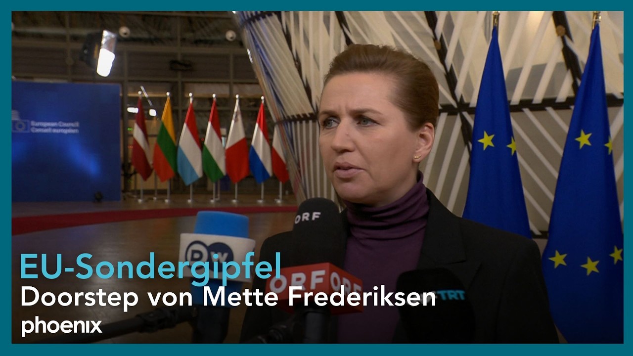EU-Sondergipfel: Doorstep von Mette Frederiksen mit Einordnung von Marc Steinhäuser | 22.01.26