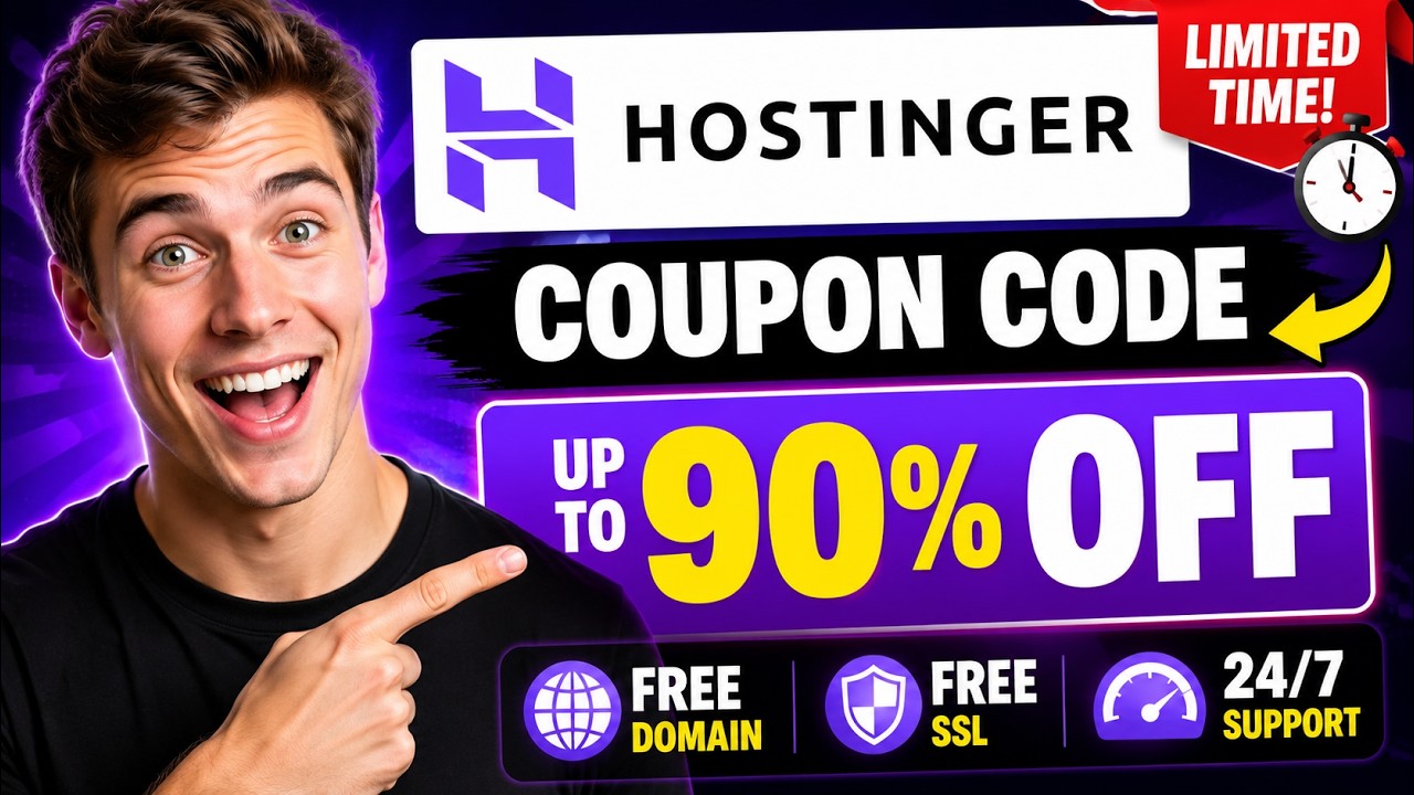 Промокод Hostinger 2026 🔥 Скидка до 90% + бесплатный домен (предложение ограничено по времени!)