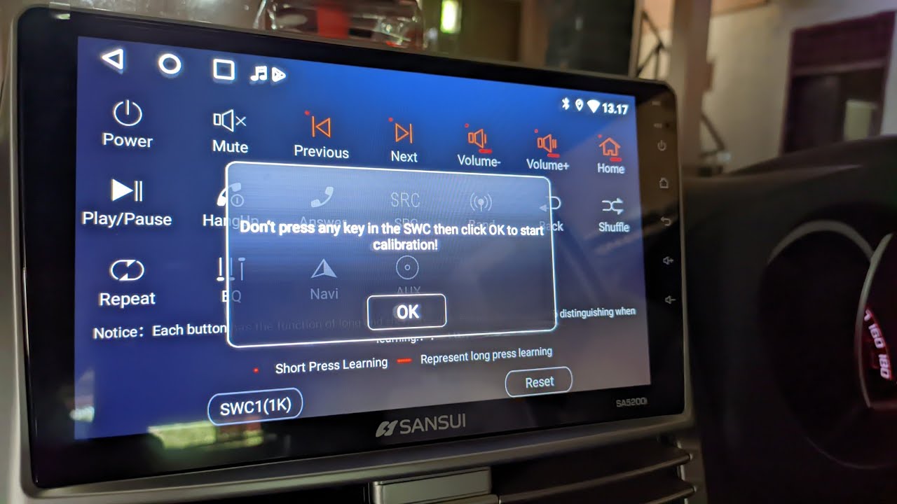Steering Wheel Control  SWC Setup Headunit Sansui Classic Gen 2 SA5200i #swc #android #steeringwheel