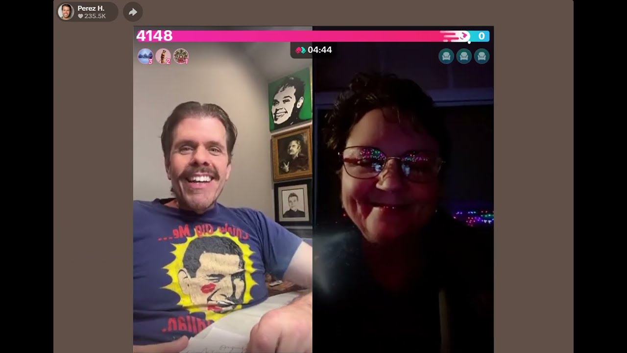 Perez Hilton goes live with Shena over on Tik Tok