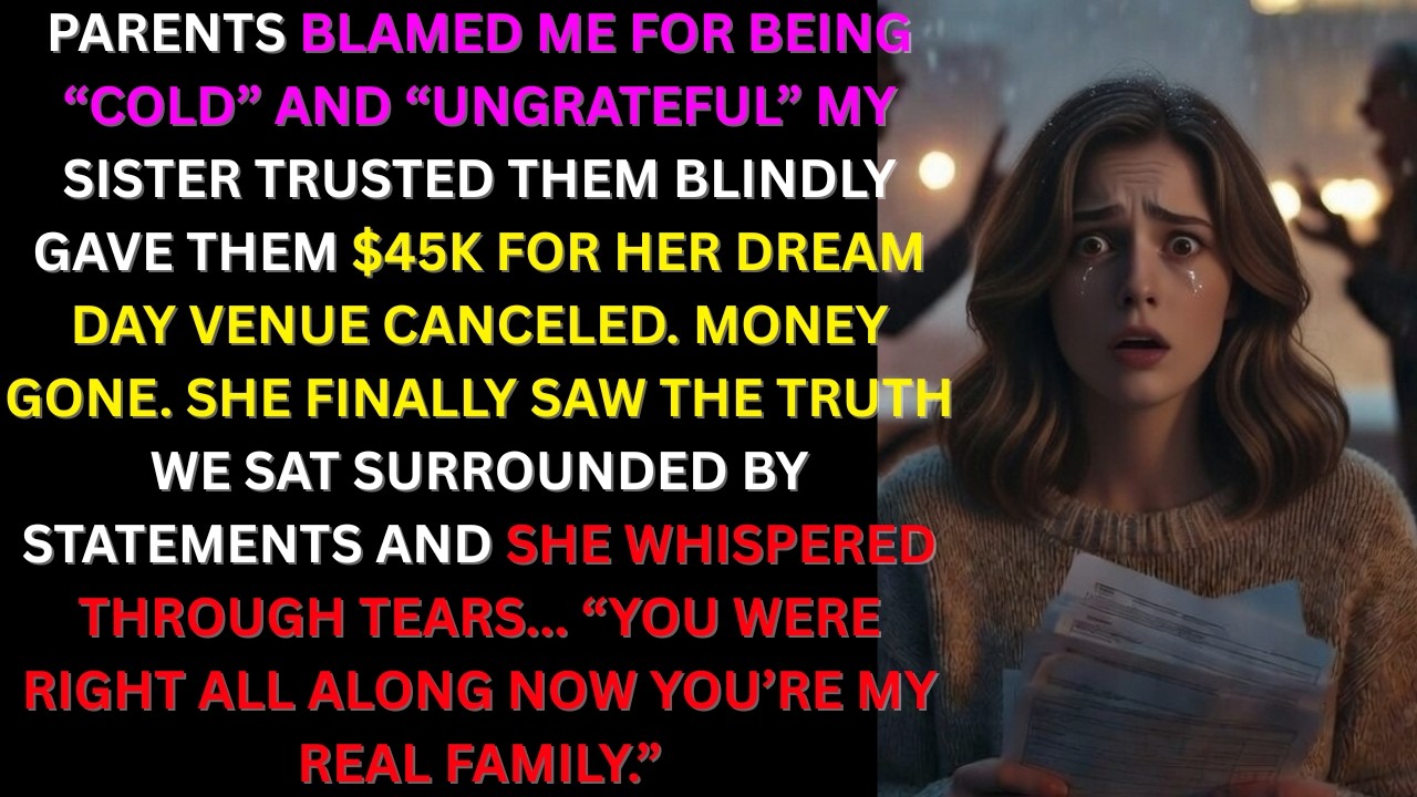My Parents Stole $45,000 From My Sister’s Wedding — She Finally Believed Me