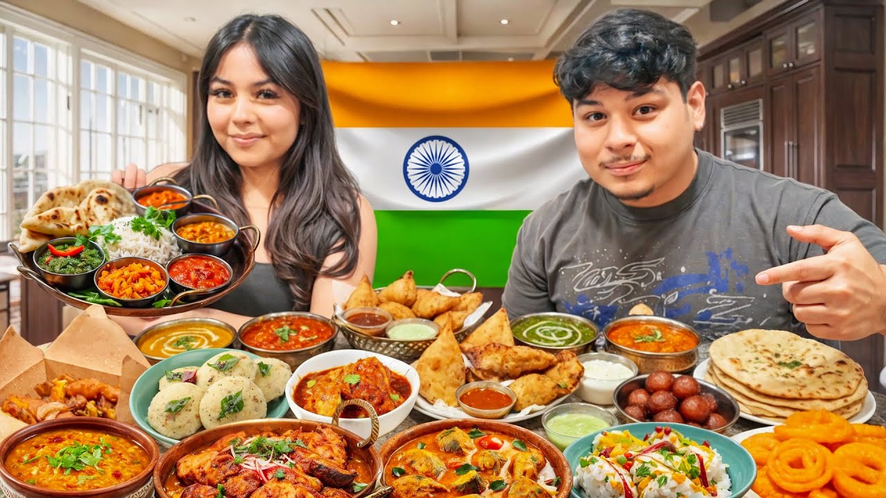 TRYING INDIAN FOOD FOR FIRST TIME!!! (Q&A Mukbang)