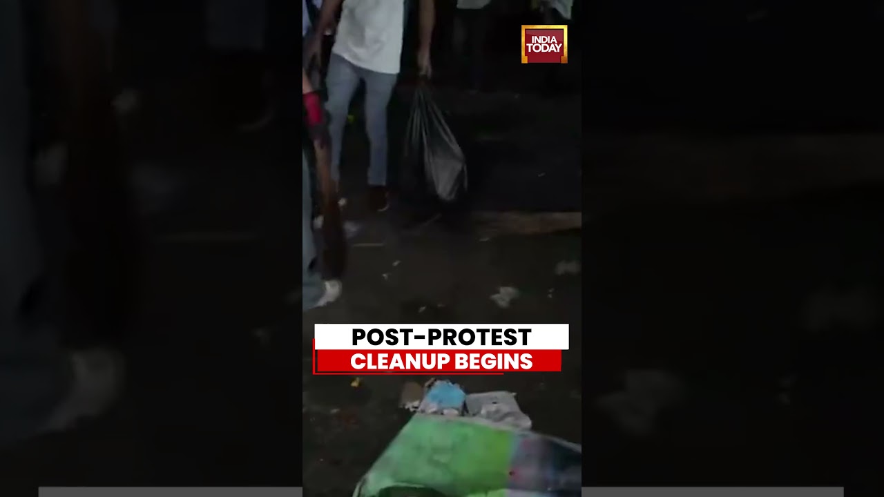 CJP News: Post-Protest Cleanup Begins At Jantar Mantar As Calm Returns #Shorts #cockroachjantaparty