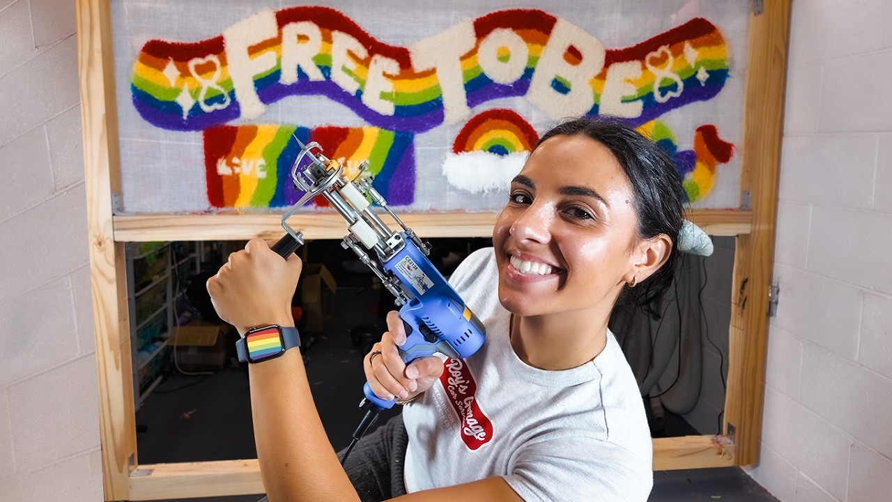 I made PRIDE rugs for Sydney Mardi Gras