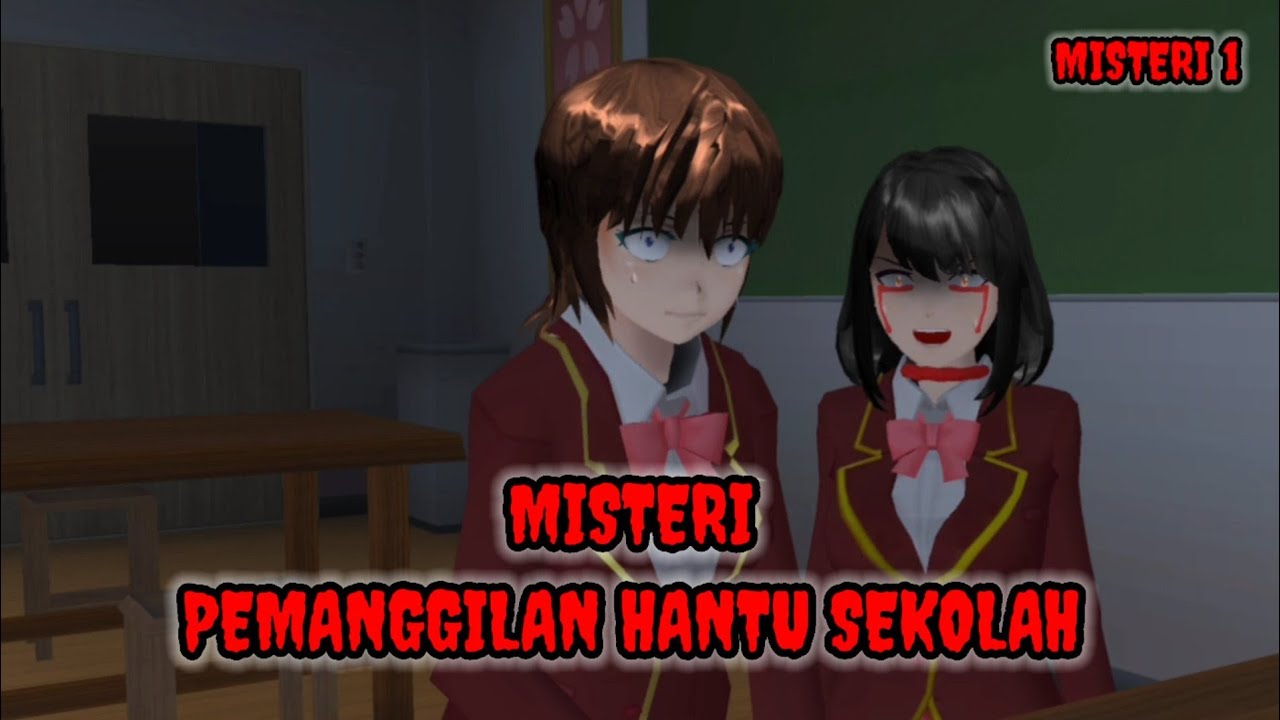 pemangilan hantu sekolah || horror movie sakura school simulator