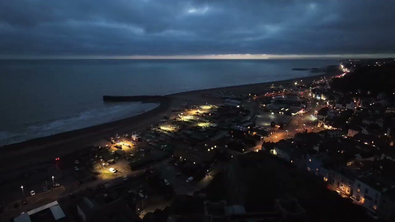 Hastings seafront night fly on neo2 03.02.2026