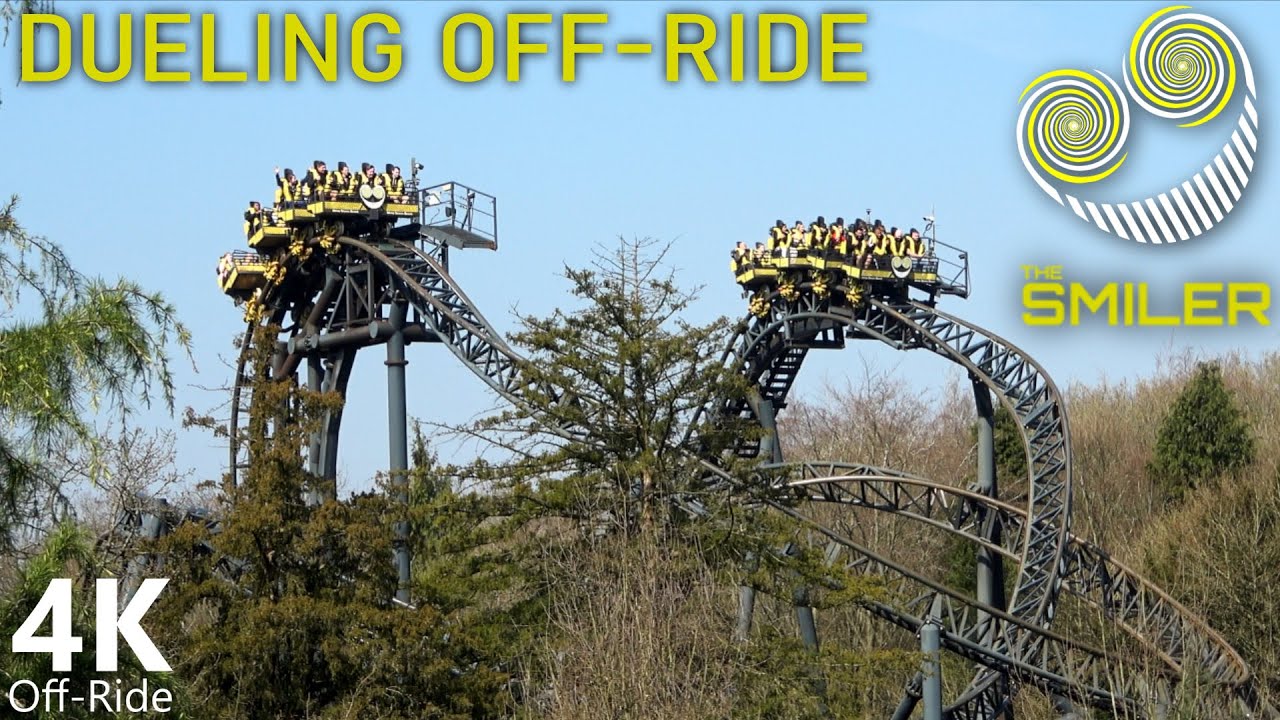 The Smiler - 4K Off-Ride - Dueling Shots Only - Alton Towers - Gerstlauer Infinity Coaster