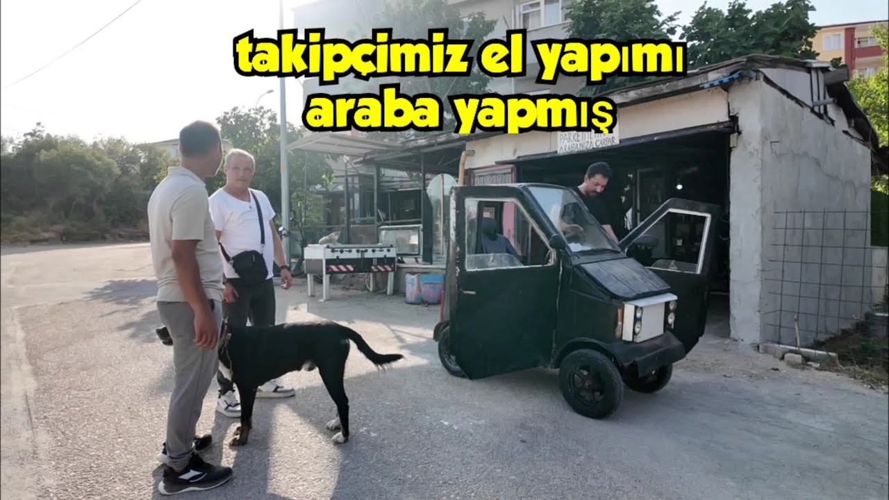 Takipçimiz el yapımı araba yapmış kendisini ziyarete gittik