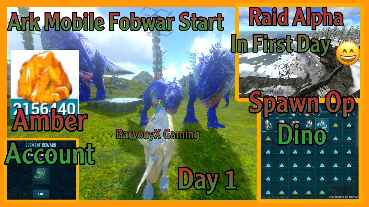 ( Ark Mobile ) Fobwar 🔥 Attack Alpha In First Day 😄 Day 1 (S8,Ep1)
