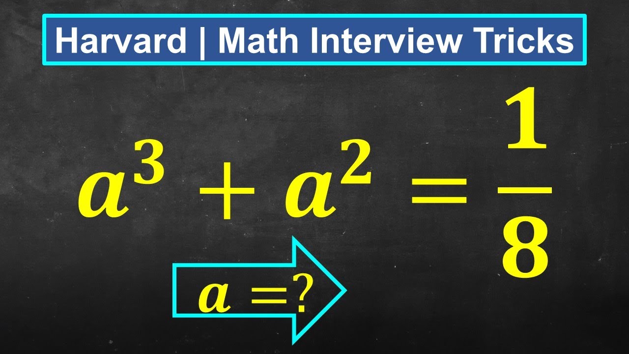 Harvard University | Math Interview Tricks | Olympiad Math