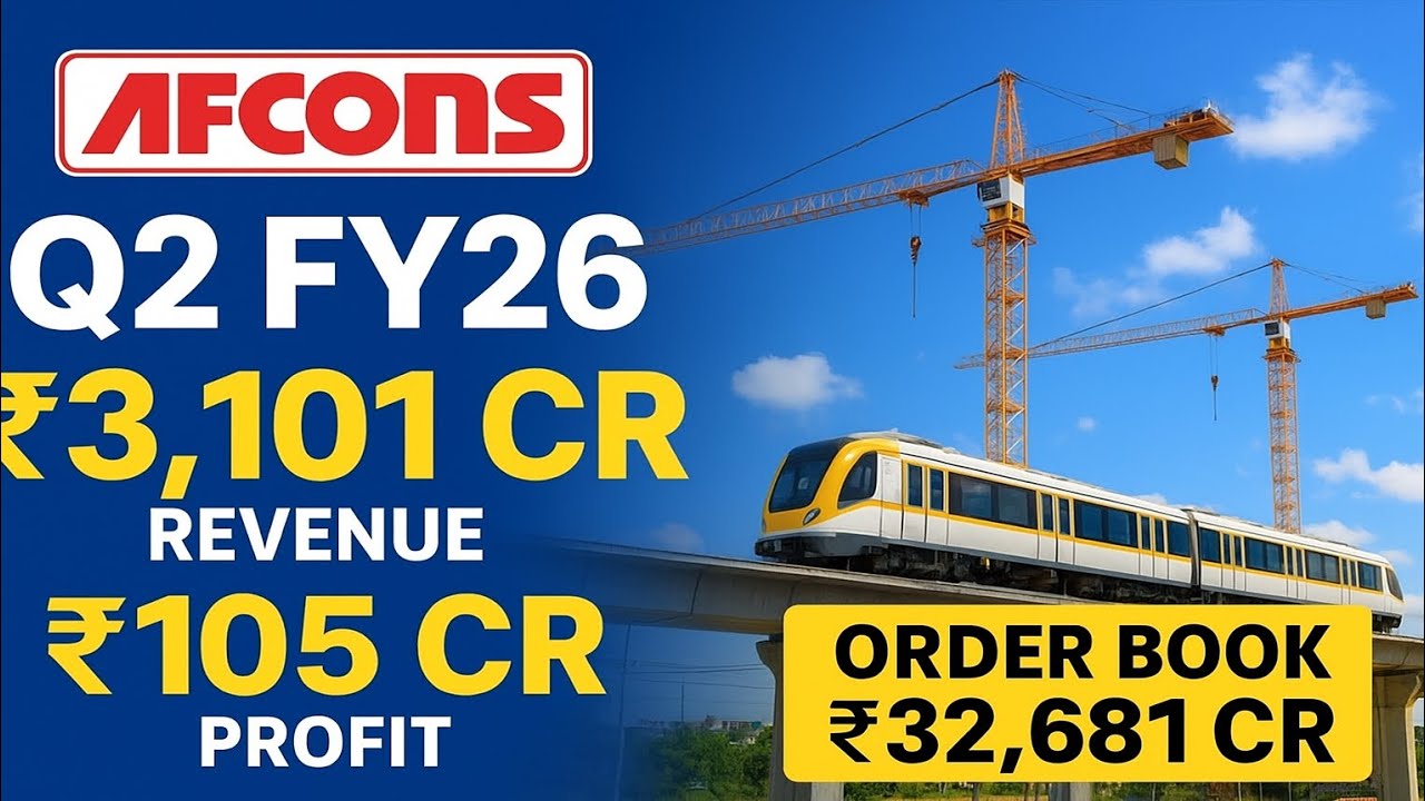 Afcons Infrastructure Q2 FY26 Results | ₹3,101 Cr Revenue | ₹105 Cr Profit | Order Book ₹32,681 Cr