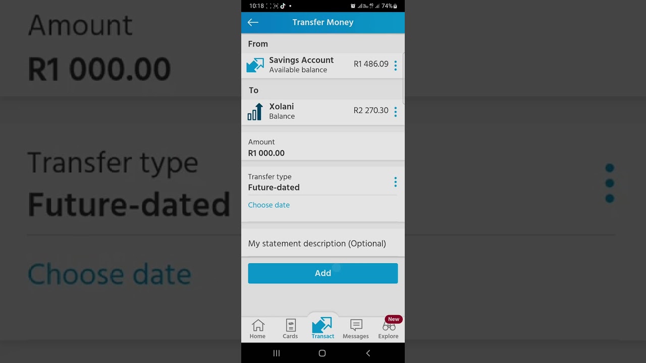 This is how you set your Multiple deposit account to deduct from your savings.   #capitec #banking